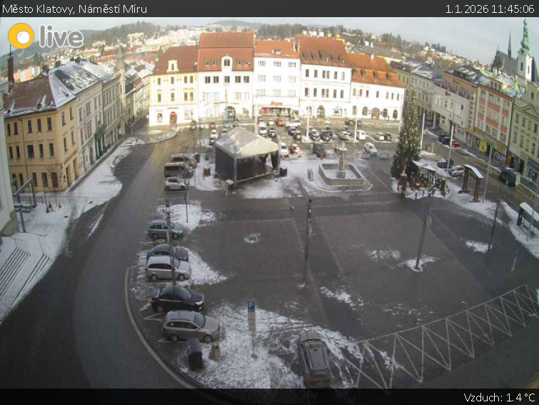 Město Klatovy - Náměstí Míru - 1.1.2026 v 11:45