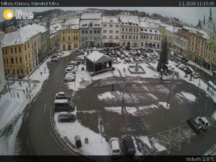 Město Klatovy - Náměstí Míru - 2.1.2026 v 11:15