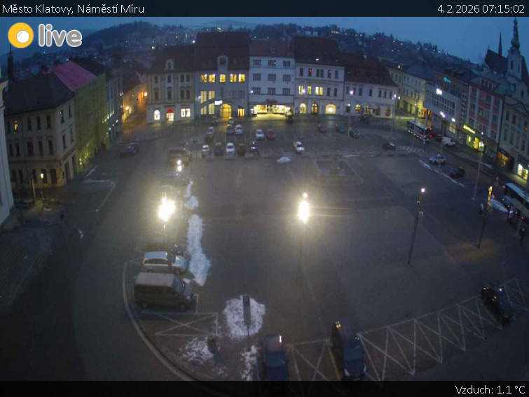 Město Klatovy - Náměstí Míru - 4.2.2026 v 07:15