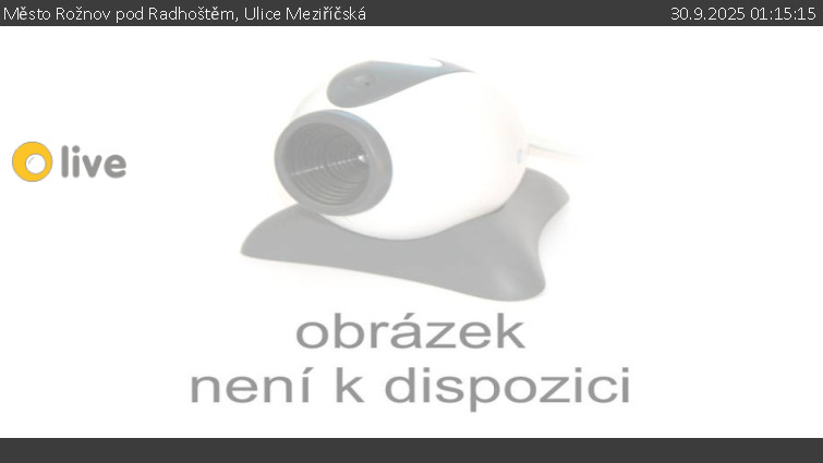 Město Rožnov pod Radhoštěm - Ulice Meziříčská - 30.9.2025 v 01:15