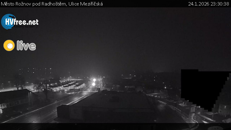 Město Rožnov pod Radhoštěm - Ulice Meziříčská - 24.1.2026 v 23:30