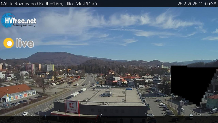 Město Rožnov pod Radhoštěm - Ulice Meziříčská - 26.2.2026 v 12:00