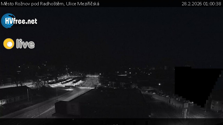 Město Rožnov pod Radhoštěm - Ulice Meziříčská - 28.2.2026 v 01:00
