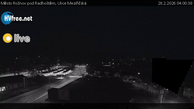Město Rožnov pod Radhoštěm - Ulice Meziříčská - 28.2.2026 v 04:00