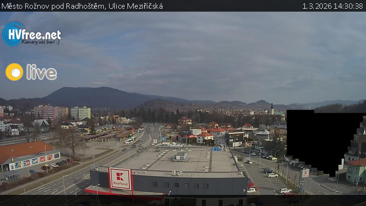 Město Rožnov pod Radhoštěm - Ulice Meziříčská - 1.3.2026 v 14:30