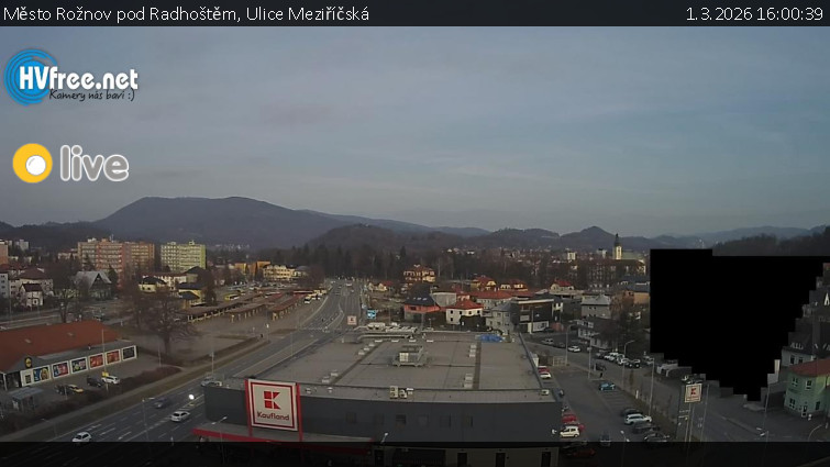 Město Rožnov pod Radhoštěm - Ulice Meziříčská - 1.3.2026 v 16:00