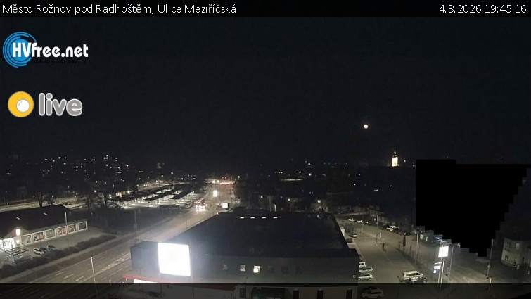 Město Rožnov pod Radhoštěm - Ulice Meziříčská - 4.3.2026 v 19:45