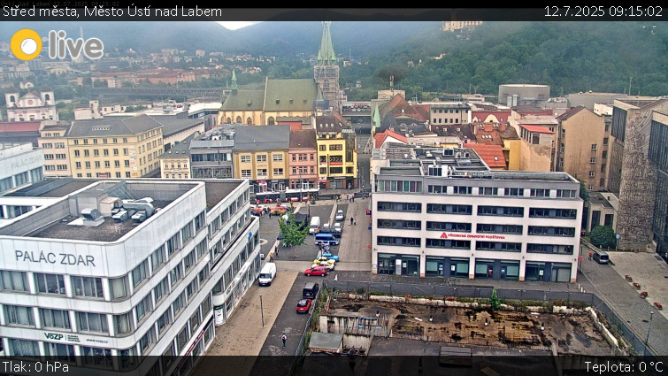 Město Ústí nad Labem - Střed města - 12.7.2025 v 09:15 Město Ústí nad Labem - Střed města - 12.7.2025 v 09:15