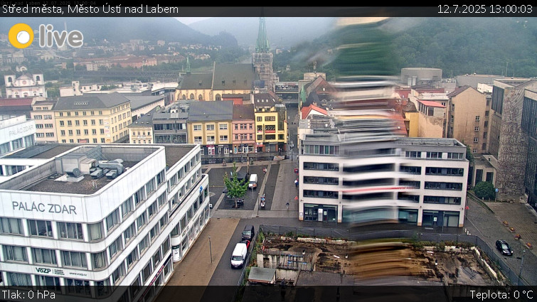 Město Ústí nad Labem - Střed města - 12.7.2025 v 13:00 Město Ústí nad Labem - Střed města - 12.7.2025 v 13:00