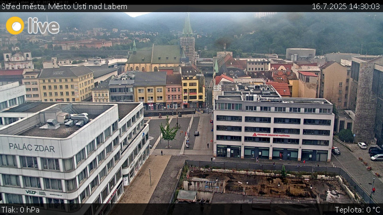 Město Ústí nad Labem - Střed města - 16.7.2025 v 14:30 Město Ústí nad Labem - Střed města - 16.7.2025 v 14:30