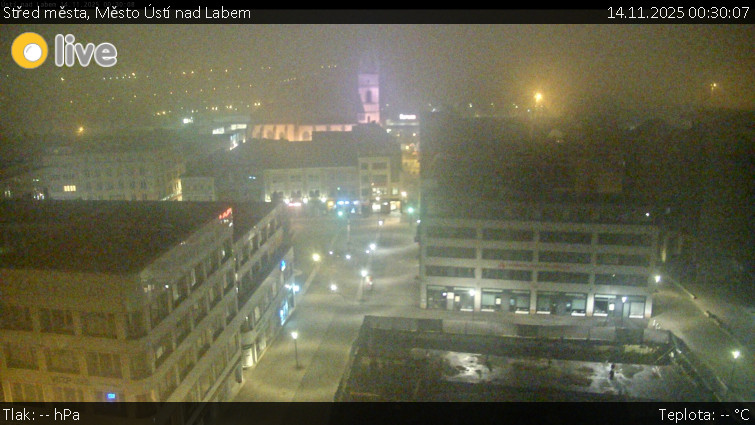 Město Ústí nad Labem - Střed města - 14.11.2025 v 00:30