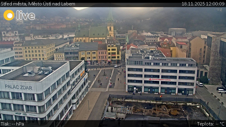 Město Ústí nad Labem - Střed města - 18.11.2025 v 12:00