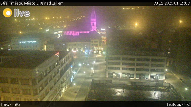 Město Ústí nad Labem - Střed města - 30.11.2025 v 01:15