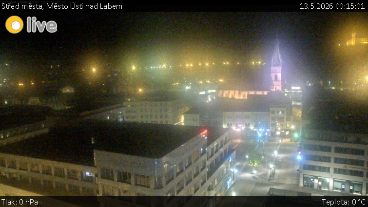 Město Ústí nad Labem - Střed města - 13.5.2026 v 00:15