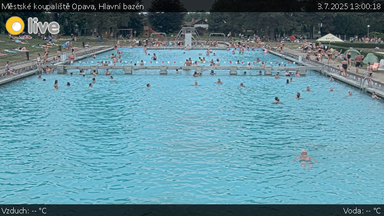 Městské koupaliště Opava - Hlavní bazén - 3.7.2025 v 13:00