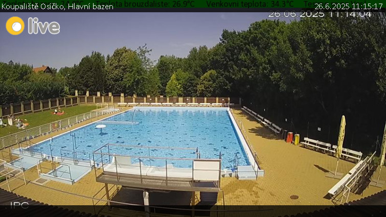 Koupaliště Osíčko - Hlavní bazen - 26.6.2025 v 11:15 Koupaliště Osíčko - Hlavní bazen - 26.6.2025 v 11:15