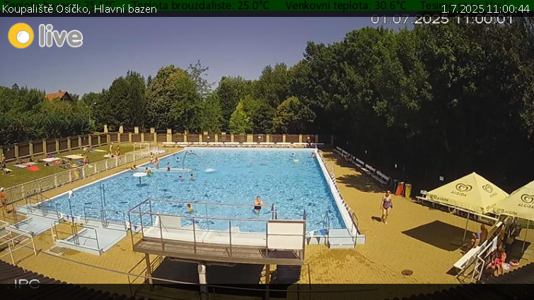 Koupaliště Osíčko - Hlavní bazen - 1.7.2025 v 11:00 Koupaliště Osíčko - Hlavní bazen - 1.7.2025 v 11:00