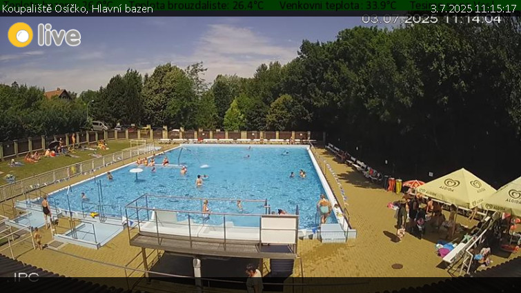 Koupaliště Osíčko - Hlavní bazen - 3.7.2025 v 11:15