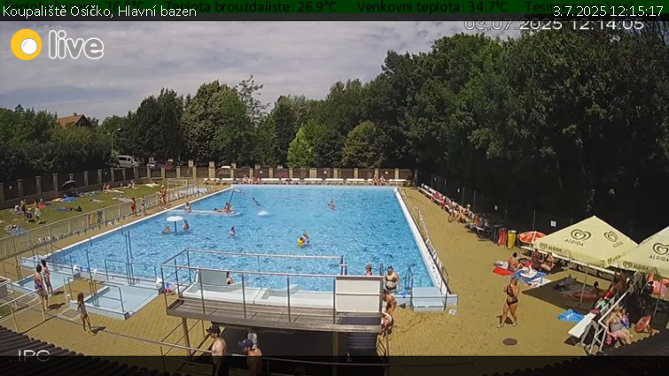 Koupaliště Osíčko - Hlavní bazen - 3.7.2025 v 12:15