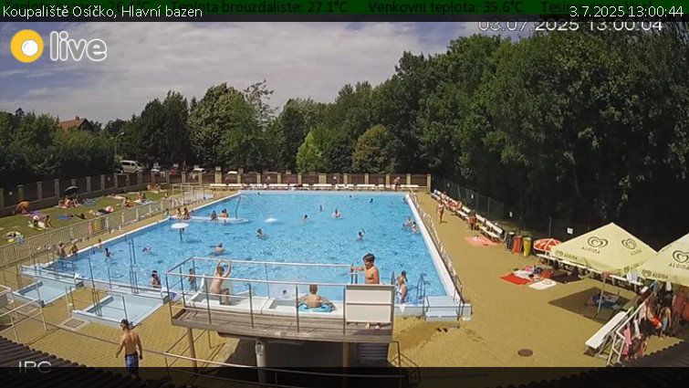 Koupaliště Osíčko - Hlavní bazen - 3.7.2025 v 13:00