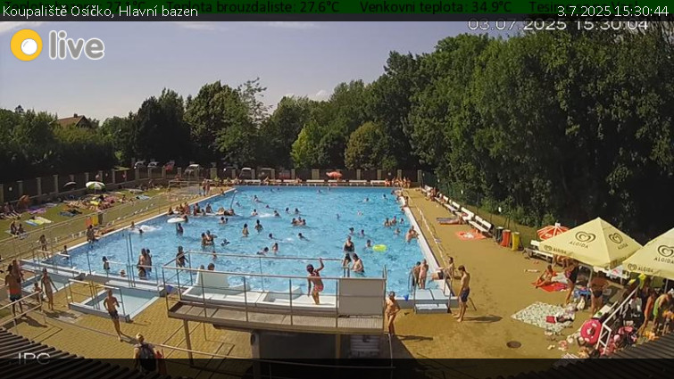 Koupaliště Osíčko - Hlavní bazen - 3.7.2025 v 15:30