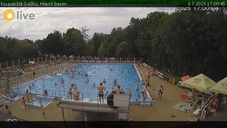 Koupaliště Osíčko - Hlavní bazen - 3.7.2025 v 17:00