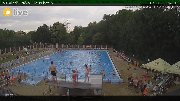Koupaliště Osíčko - Hlavní bazen - 3.7.2025 v 17:45