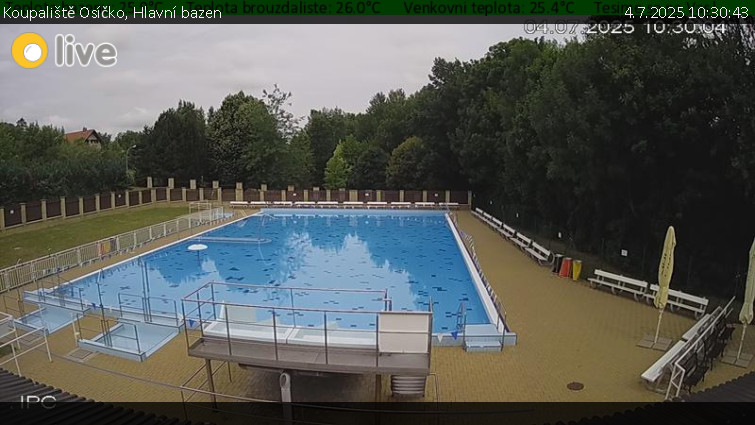 Koupaliště Osíčko - Hlavní bazen - 4.7.2025 v 10:30 Koupaliště Osíčko - Hlavní bazen - 4.7.2025 v 10:30