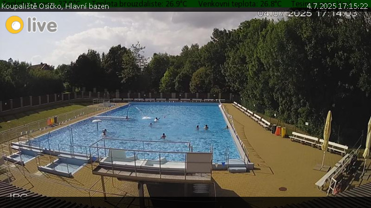 Koupaliště Osíčko - Hlavní bazen - 4.7.2025 v 17:15 Koupaliště Osíčko - Hlavní bazen - 4.7.2025 v 17:15