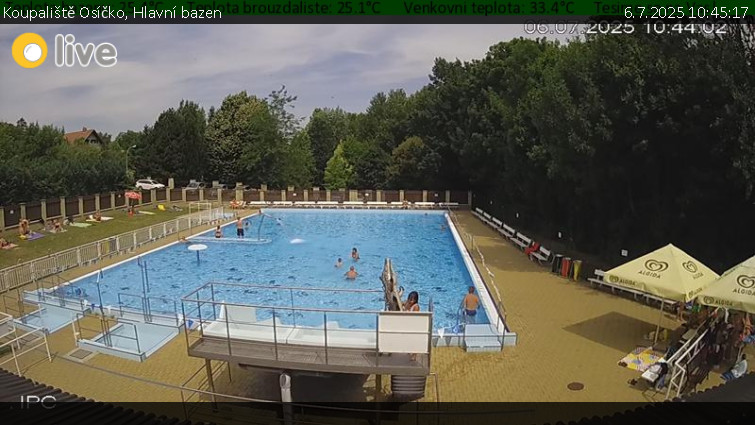 Koupaliště Osíčko - Hlavní bazen - 6.7.2025 v 10:45 Koupaliště Osíčko - Hlavní bazen - 6.7.2025 v 10:45