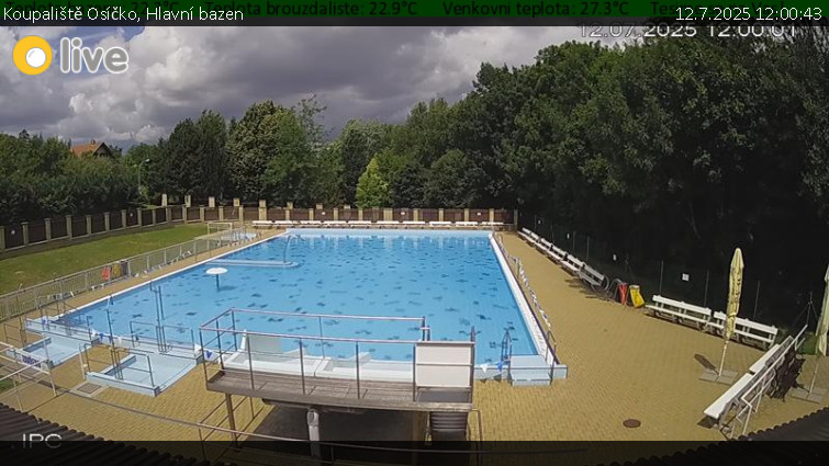 Koupaliště Osíčko - Hlavní bazen - 12.7.2025 v 12:00 Koupaliště Osíčko - Hlavní bazen - 12.7.2025 v 12:00