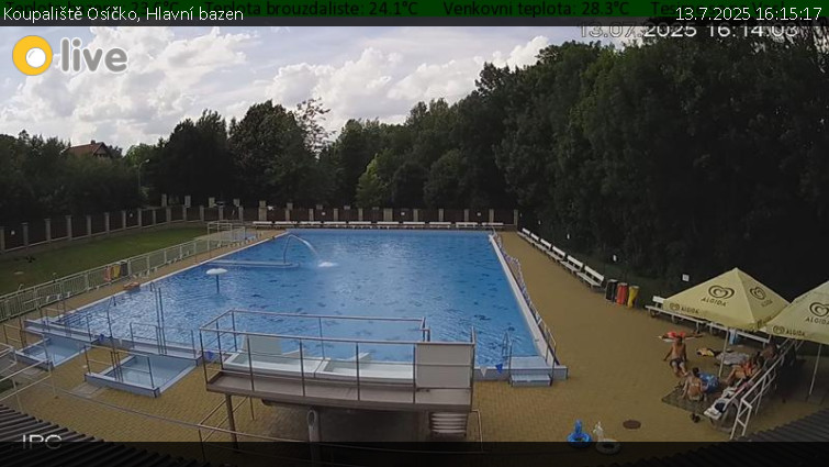 Koupaliště Osíčko - Hlavní bazen - 13.7.2025 v 16:15 Koupaliště Osíčko - Hlavní bazen - 13.7.2025 v 16:15