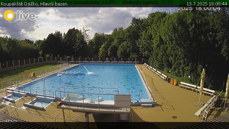Koupaliště Osíčko - Hlavní bazen - 13.7.2025 v 18:00 Koupaliště Osíčko - Hlavní bazen - 13.7.2025 v 18:00
