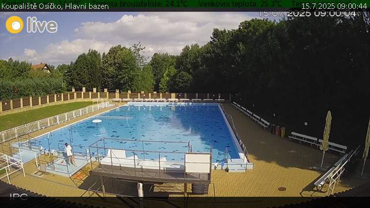 Koupaliště Osíčko - Hlavní bazen - 15.7.2025 v 09:00 Koupaliště Osíčko - Hlavní bazen - 15.7.2025 v 09:00