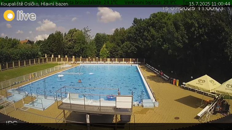Koupaliště Osíčko - Hlavní bazen - 15.7.2025 v 11:00 Koupaliště Osíčko - Hlavní bazen - 15.7.2025 v 11:00