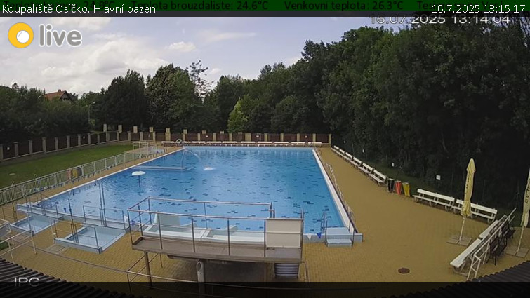 Koupaliště Osíčko - Hlavní bazen - 16.7.2025 v 13:15 Koupaliště Osíčko - Hlavní bazen - 16.7.2025 v 13:15