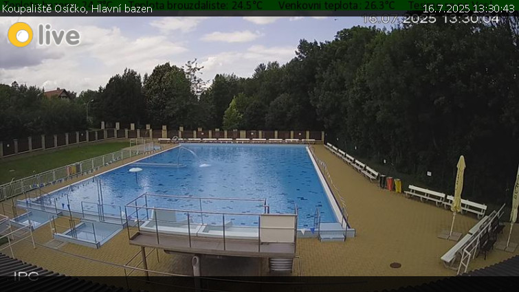 Koupaliště Osíčko - Hlavní bazen - 16.7.2025 v 13:30 Koupaliště Osíčko - Hlavní bazen - 16.7.2025 v 13:30