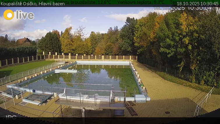 Koupaliště Osíčko - Hlavní bazen - 18.10.2025 v 10:30 Koupaliště Osíčko - Hlavní bazen - 18.10.2025 v 10:30