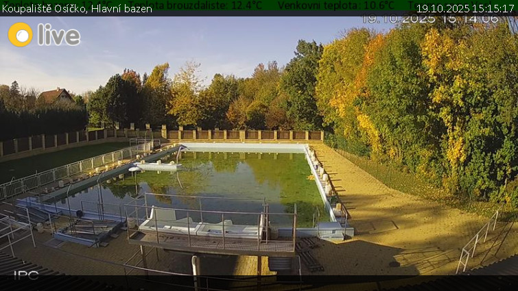 Koupaliště Osíčko - Hlavní bazen - 19.10.2025 v 15:15 Koupaliště Osíčko - Hlavní bazen - 19.10.2025 v 15:15