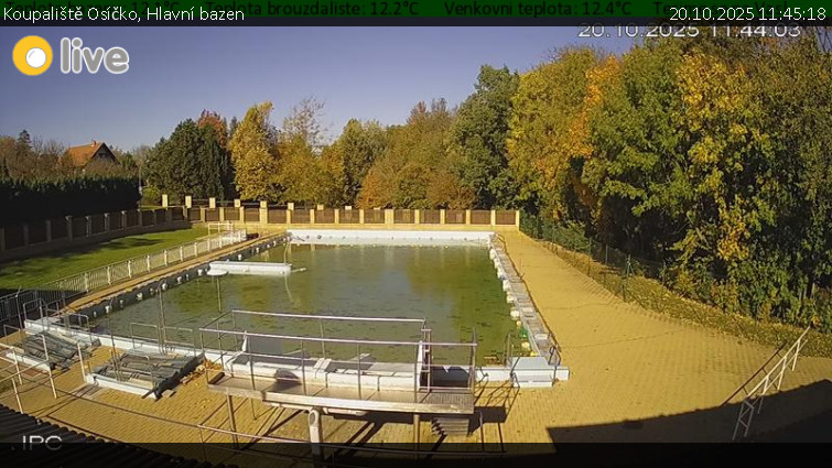 Koupaliště Osíčko - Hlavní bazen - 20.10.2025 v 11:45 Koupaliště Osíčko - Hlavní bazen - 20.10.2025 v 11:45