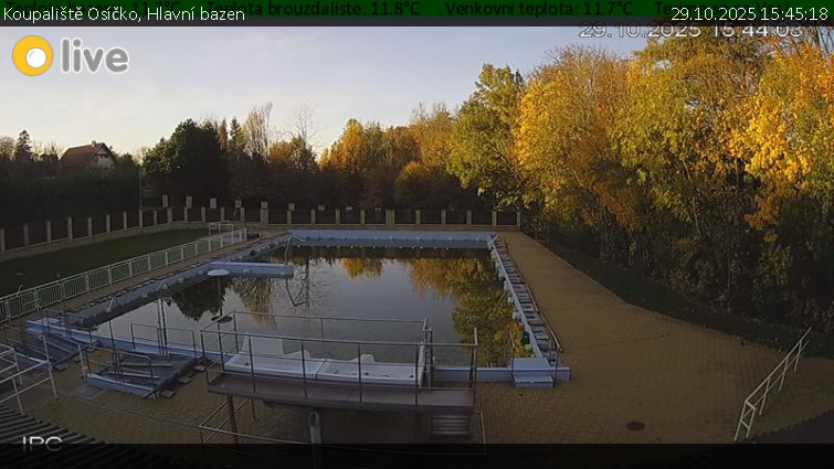 Koupaliště Osíčko - Hlavní bazen - 29.10.2025 v 15:45 Koupaliště Osíčko - Hlavní bazen - 29.10.2025 v 15:45