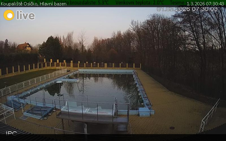 Koupaliště Osíčko - Hlavní bazen - 1.3.2026 v 07:30