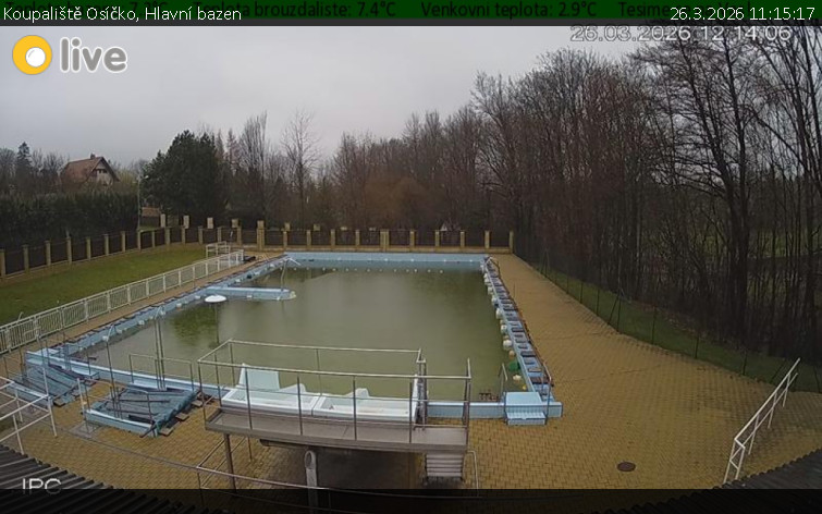 Koupaliště Osíčko - Hlavní bazen - 26.3.2026 v 11:15