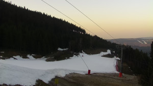 Skiareál Klínovec - Sjezdovka Jáchymovská, lanovka Prima Express - 22.3.2026 v 06:45