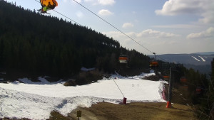 Skiareál Klínovec - Sjezdovka Jáchymovská, lanovka Prima Express - 22.3.2026 v 11:45