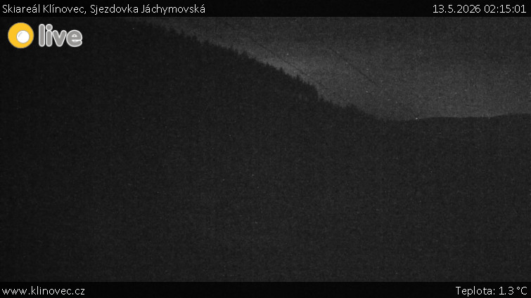 Skiareál Klínovec - Sjezdovka Jáchymovská, lanovka Prima Express - 13.5.2026 v 02:15