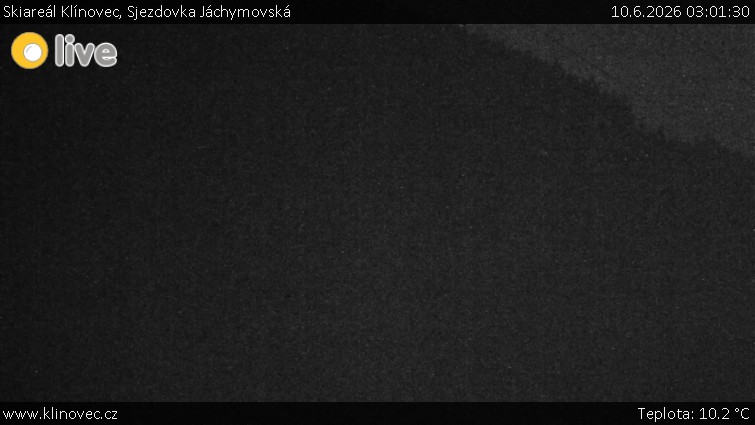 Skiareál Klínovec - Sjezdovka Jáchymovská, lanovka Prima Express - 10.6.2026 v 03:01