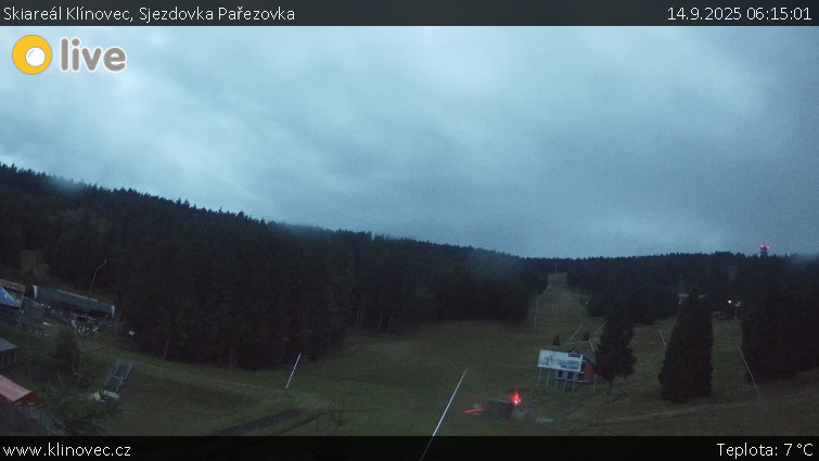 Skiareál Klínovec - Sjezdovka Pařezovka, lanovka CineStar Express - 14.9.2025 v 06:15 Skiareál Klínovec - Sjezdovka Pařezovka, lanovka CineStar Express - 14.9.2025 v 06:15