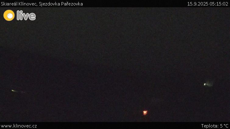 Skiareál Klínovec - Sjezdovka Pařezovka, lanovka CineStar Express - 15.9.2025 v 05:15