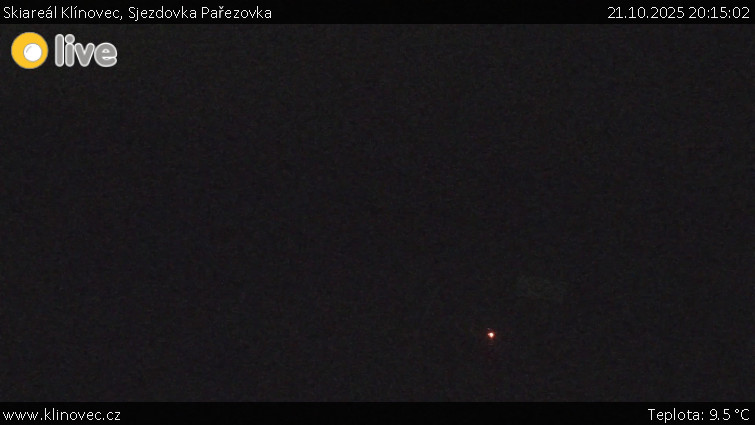 Skiareál Klínovec - Sjezdovka Pařezovka, lanovka CineStar Express - 21.10.2025 v 20:15 Skiareál Klínovec - Sjezdovka Pařezovka, lanovka CineStar Express - 21.10.2025 v 20:15